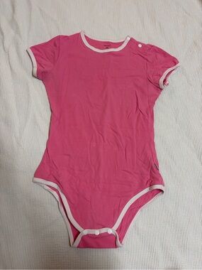 Little for big pink adult onesie